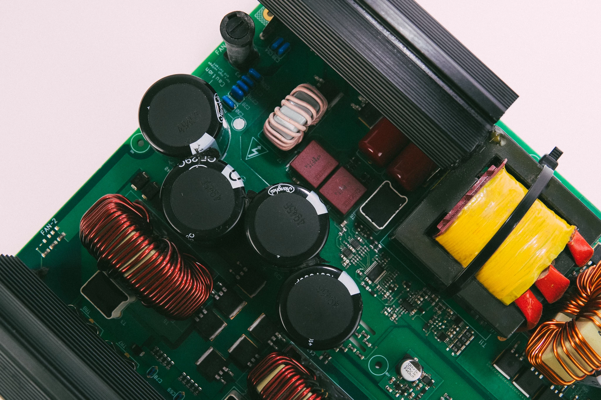 Primary and secondary of a 3.6 KW charger.